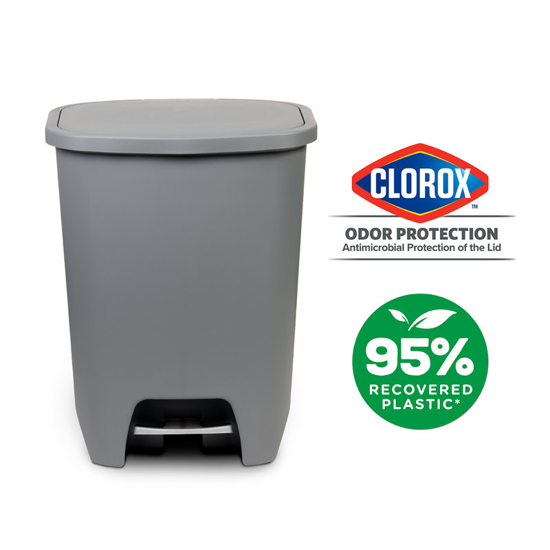 Glad 20 Gallon Plastic Trash Can & Reviews Wayfair